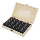 Wooden Coins Display Storage Box Case for Slab Certified Coin With Capsules