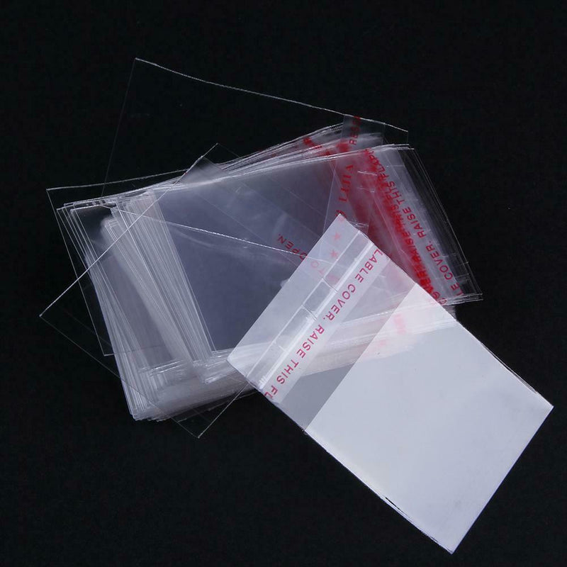 200pcs Clear OPP Bag Self Adhesive Seal Plastic Rhinestone Jewelry Contain