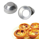 10pcs Aluminium Alloy Egg Tart Cupcake Cake Cookie Mold Lined Mould Baking Tools