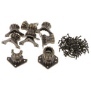 10pcs Zinc Alloy Jewelry Chest Box Wood Decorative Feet Leg Corner Protector