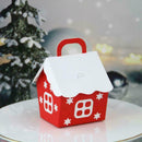 10 x Box Xmas Packaging Bag House Shape Gift Bags Christmas DIY Box Candy X4B3
