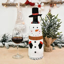 Cute Christmas Bottle Cover Red Wine Bottle Apron Table Decor (Snowman)