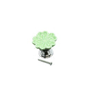 4x Creative Orchid Ceramic Drawer Cabinet Door Handles DIY Cupboard Knobs -Green
