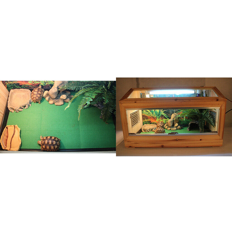 2|Pcs Reptile Bedding Mat, Simulation Jungle Style Lizard Carpet Terrarium