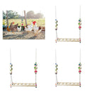 3Pieces Chicken Ladder Wooden Funny Chicken Parrots Canary Budgie Parakeet