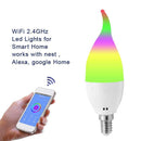 E14 Smart WiFiÂ LED CandleÂ Light Bulb Compatible with Alexa Google Assistant