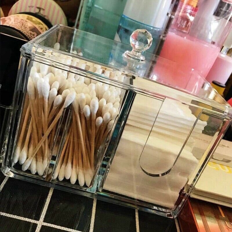 Cotton Pads Holder Makeup Organizer Cosmetics Makeup Cotton Swab Holder Cot M7Y7