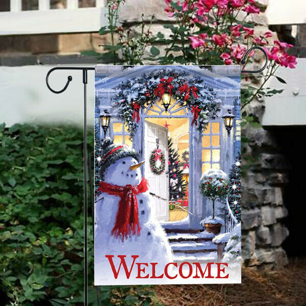 Happy Christmas Double-Sided Printing Garden Flag 7#