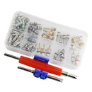 102pcs Car R12&R134 A/C System Air Conditioner Schrader Valve Core Tool Kit
