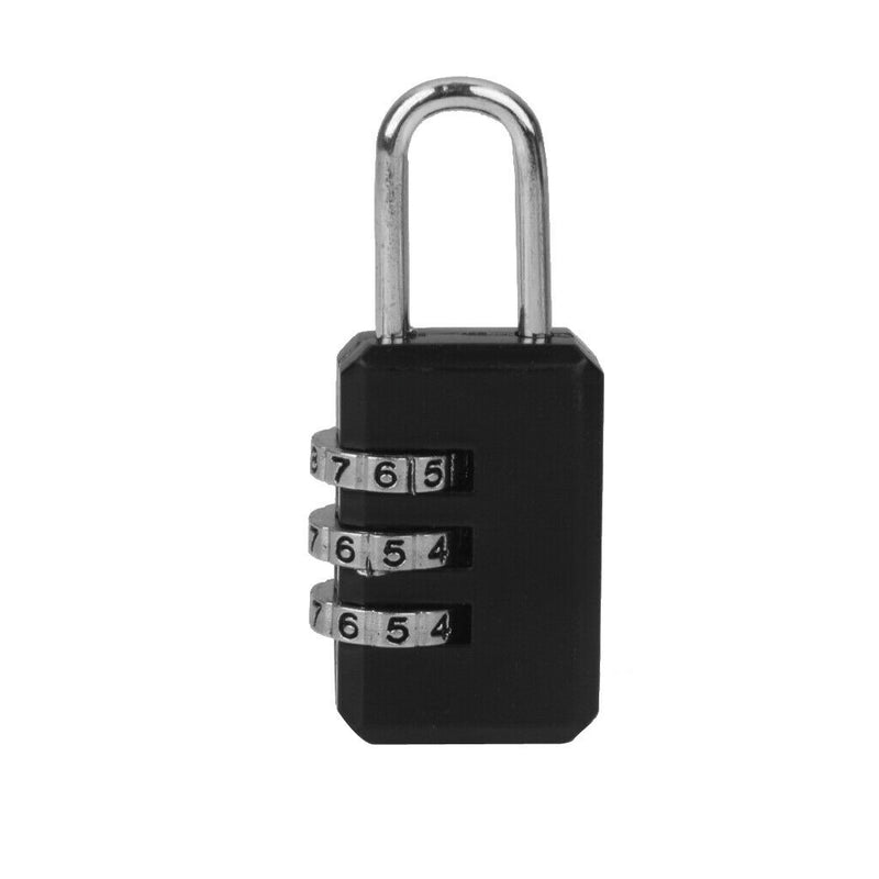 Combination Security Cabinet Suitcase Luggage Bag Code Padlock Lock Black