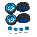4 Pieces Hub Wheel Rim Rubber Tires Hex Nut Set for RC 1:18 Wltoys A959-B A979-B