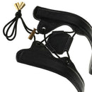 Black Adjustable Leather Saxophone Shoulder Neck Strap with Buckle Width 24 S7T4