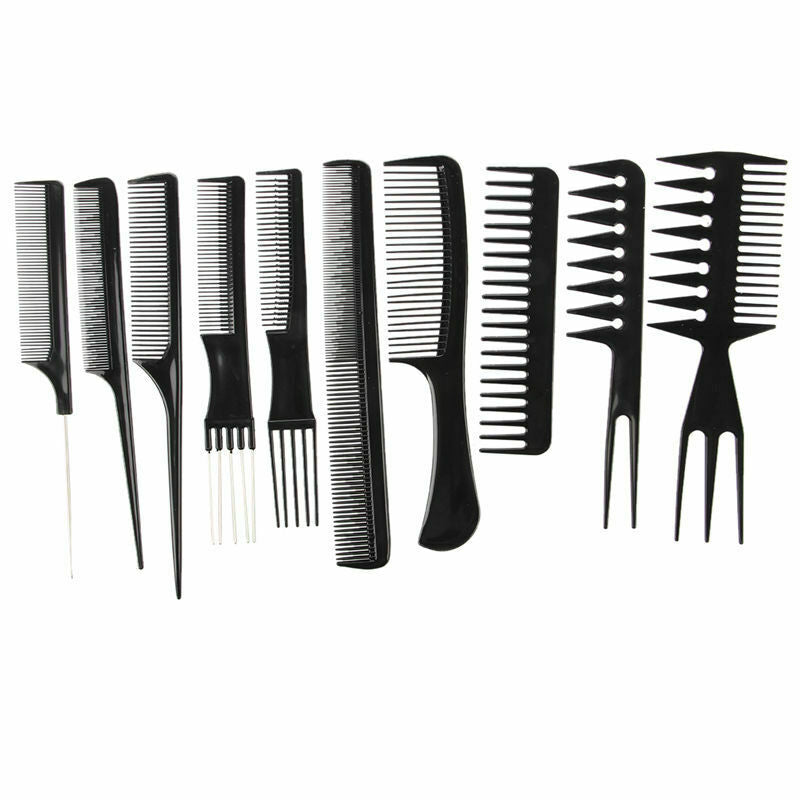 10 x COMBS PROFESSIONAL COMB FOR HAIRDRESSER U1Z9