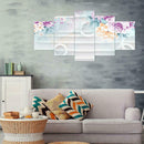 5pcs 5D DIY Full Drill Diamond Painting Flowers Embroidery Kit Home Decor