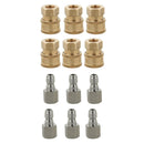12Pcs Pressure Washer Hose Connector 1/4-inch G Quick Coupler Male & Female