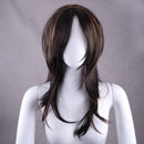 Synthetic Long Curly Hair Black Brown Wig Heat Resistant Full Wigs fit for Women