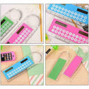 Mini Calculator Fashion Multifunction 10CM Ruler School C1Y8 Student Office F3R5