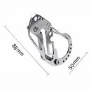 Stainless Steel Multi Function Tools key Ring Key chain clip for Outdoor Sp
