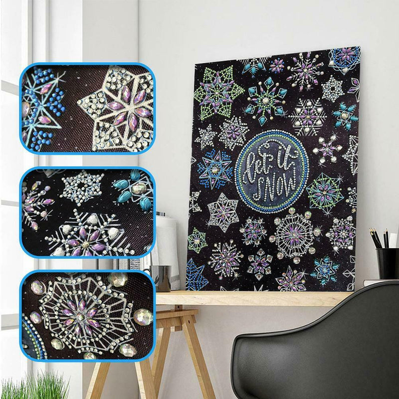 5D DIY Special Shaped Diamond Painting Snowflake Cross Stitch Craft Kits