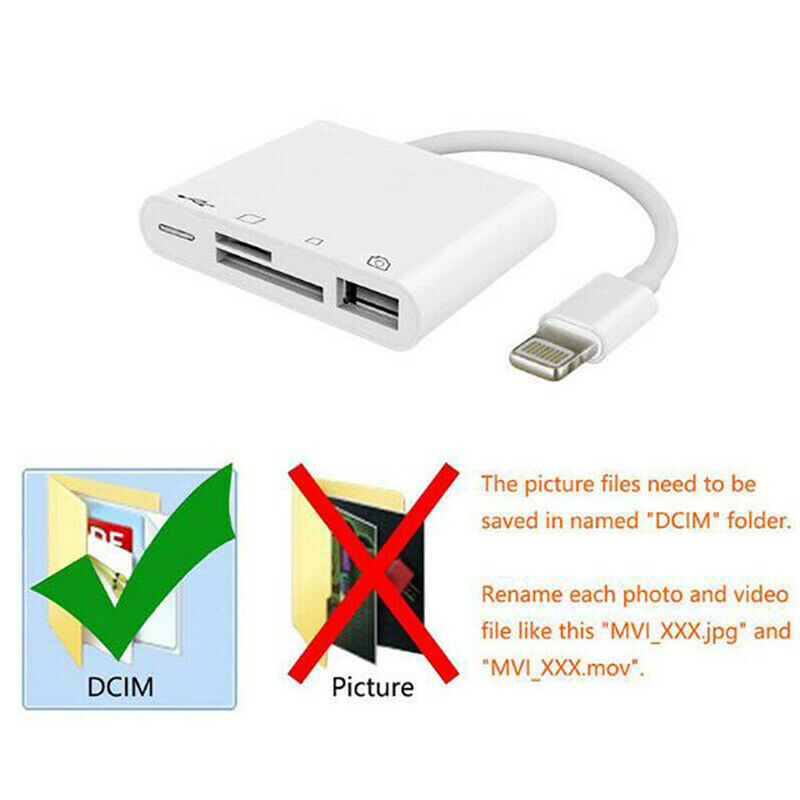 4 In 1 Adapter To TF  Card Reader Camera USB AdapterSEAU