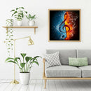 5D DIY Full Drill Diamond Painting Musical Note Cross Stitch Embroidery Kit