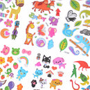 6 Sheets Cartoon Animal Scrapbooking Bubble Puffy Stickers Reward Kids Toys ME