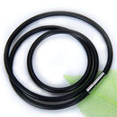 50cm 20" Men & Women Black Rubber Cord Necklace String Cord Chain 3mm