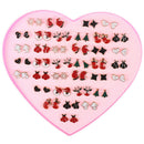 36 Pairs/box Christmas cute cartoon earings kids girls gifts ME
