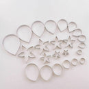 23pc Rose Cookie Cutter Stainless Steel Pastry & Biscuit Cutter Cake Mold P H8Q9