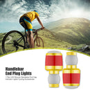 2pcs Bicycle LED Turn Signal Lights Bike Handlebar End Cap Blinkers End Plugs