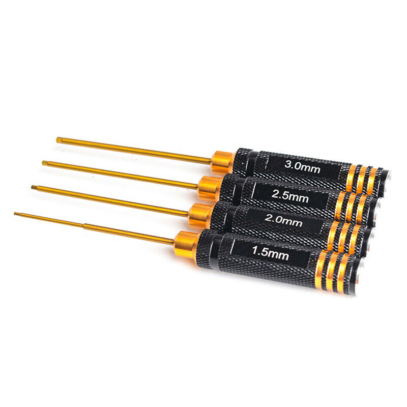 Rc Tools 4 Pcs Hex Screw Driver Set Titanium Plating Hardened 1.5 2.0 2.5 3 I8Q7