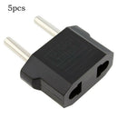5pcs US USA to EU Euro Europe Power Wall Plug Converter Travel Adapter ME