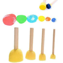 4pcs Set DIY Stencil Brush Dabbers Sponge Tool Furniture Craft Sponge Paint T0W8