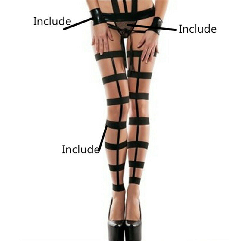 Womens Fashion PU Top Thigh-Highs Stockings & Garter Belt Suspender Hot Tre S.AU