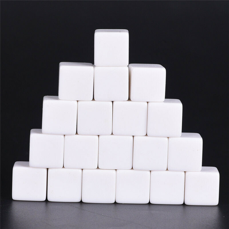 10pcs16mm blank white can write dice counting cubes square gaming dic ME