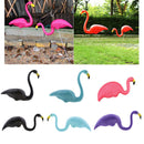 1Pcs Pink Looking Up Plastic Flamingo Yard Garden Lawn Art Ornaments Decor