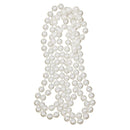 Plastic Long White Pearls Necklace Flapper Girls Fancy Dress Accessories