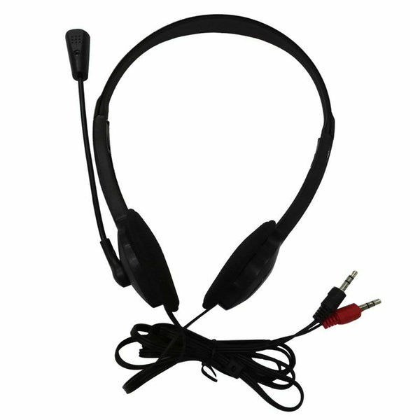 3.5mm Stereo Headset Earphone Headphone with Microphone for Laptop Q1Z5