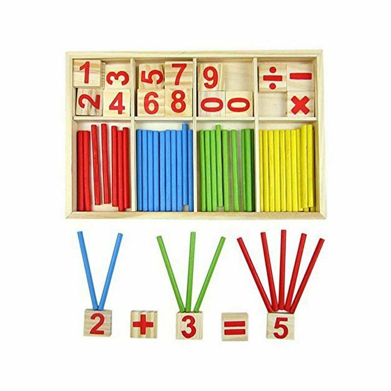 Digital Game Wooden Sticks Montessori Math Intelligence Preschool Education R4L8
