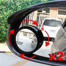 2x Car Blind Spot Mirrors Round Blindspot Rearview Parking Mirrors (Black)