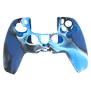 Camouflage Controller Cover for Sony PS5 Silicone Protective Guard (Blue) A
