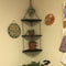 3 Layers Wood Hanging Rack Corner for Living Room Bedroom Bathroom Decor