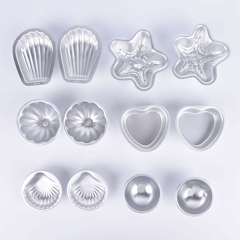 12X 6set Aluminum Metal Bath Bomb Mold Mould For DIY Fizzles Homemade Crafting3C