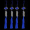1Set Wealth Success 5 Copper Coin China Knot Blue Rope Feng Shui Lucky Ca D O0I3