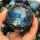 Labradorite Sphere Natural Quartz Crystal Ball Meditation Healing Reiki Stone