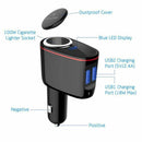 Dual USB Charger 2 Way Car Cigarette Lighter Socket Splitter Adapter DC 12V