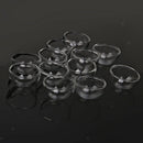 10 Clear Half Globe Glass Pendant Open Vial Bottle Charm DIY Ring Craft 25mm