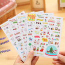 6 Sheets Cartoon Stickers DIY Calendar Diary Book Scrapbook Crafts Set