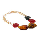 National Style Necklace Geometric Acrylic Ring Buckle Stitching Alloy Neckl