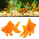 10pcs Orange Plastic Fish Tank Ornament .Artificial Swing Tail Goldfish
